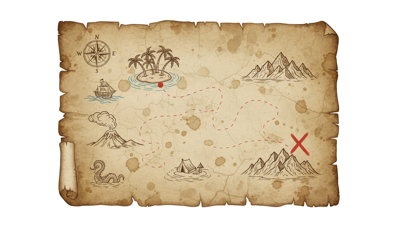 treasure hunt map png PNG transparent background