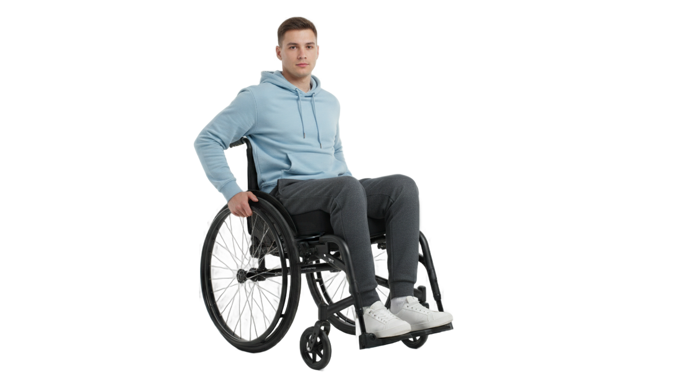 wheelchair person png PNG transparent background