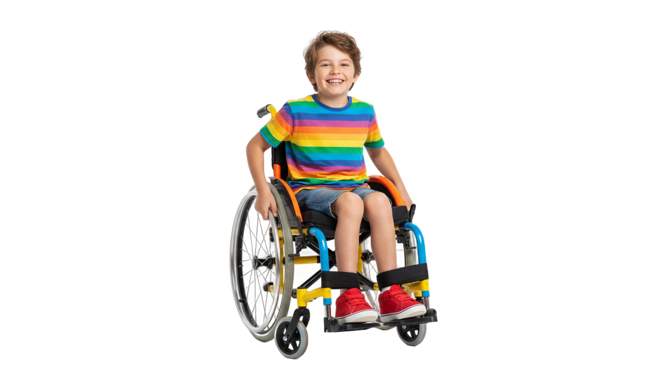 kid in wheelchair png PNG transparent background