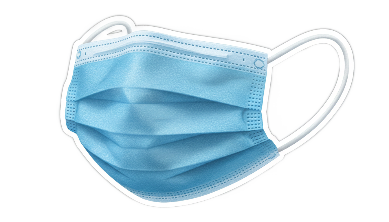face mask sticker png PNG transparent background