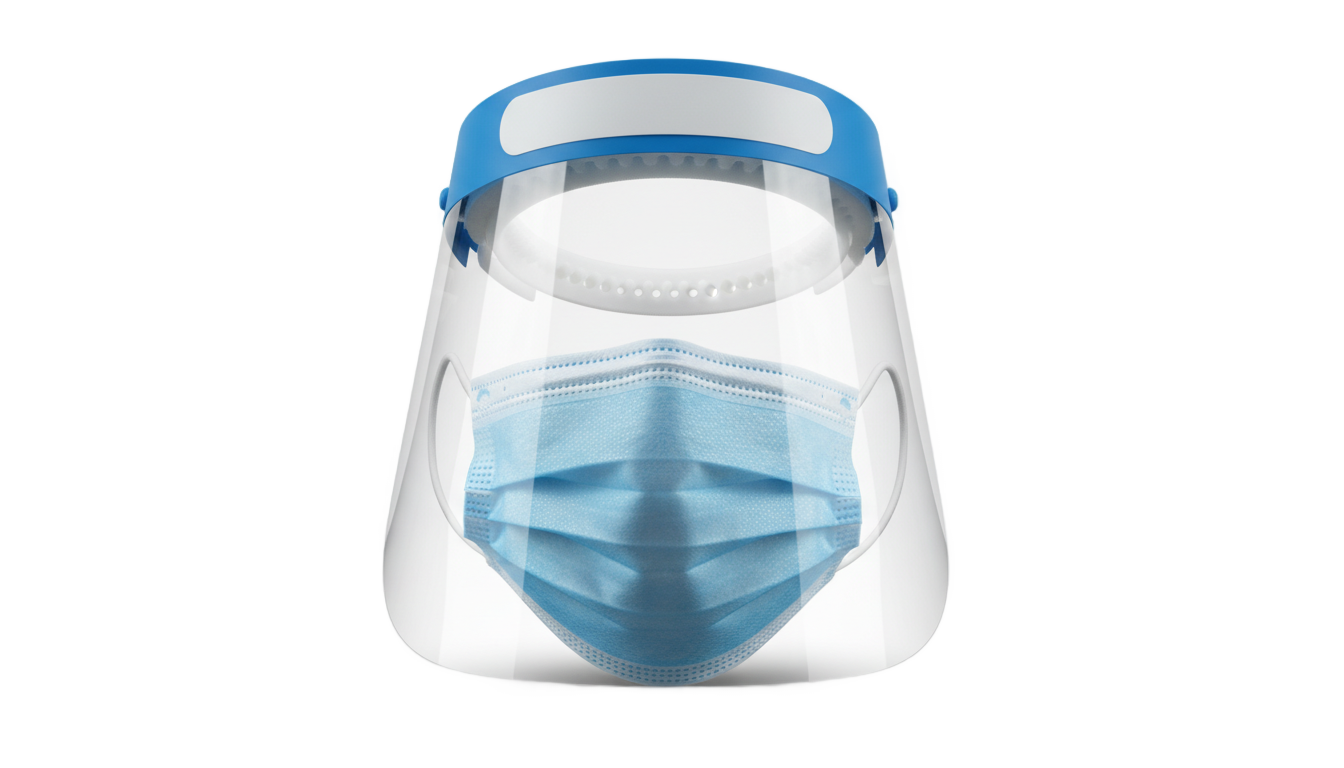 face mask and face shield png PNG transparent background