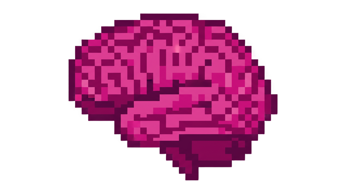 brain pixel art png PNG transparent background