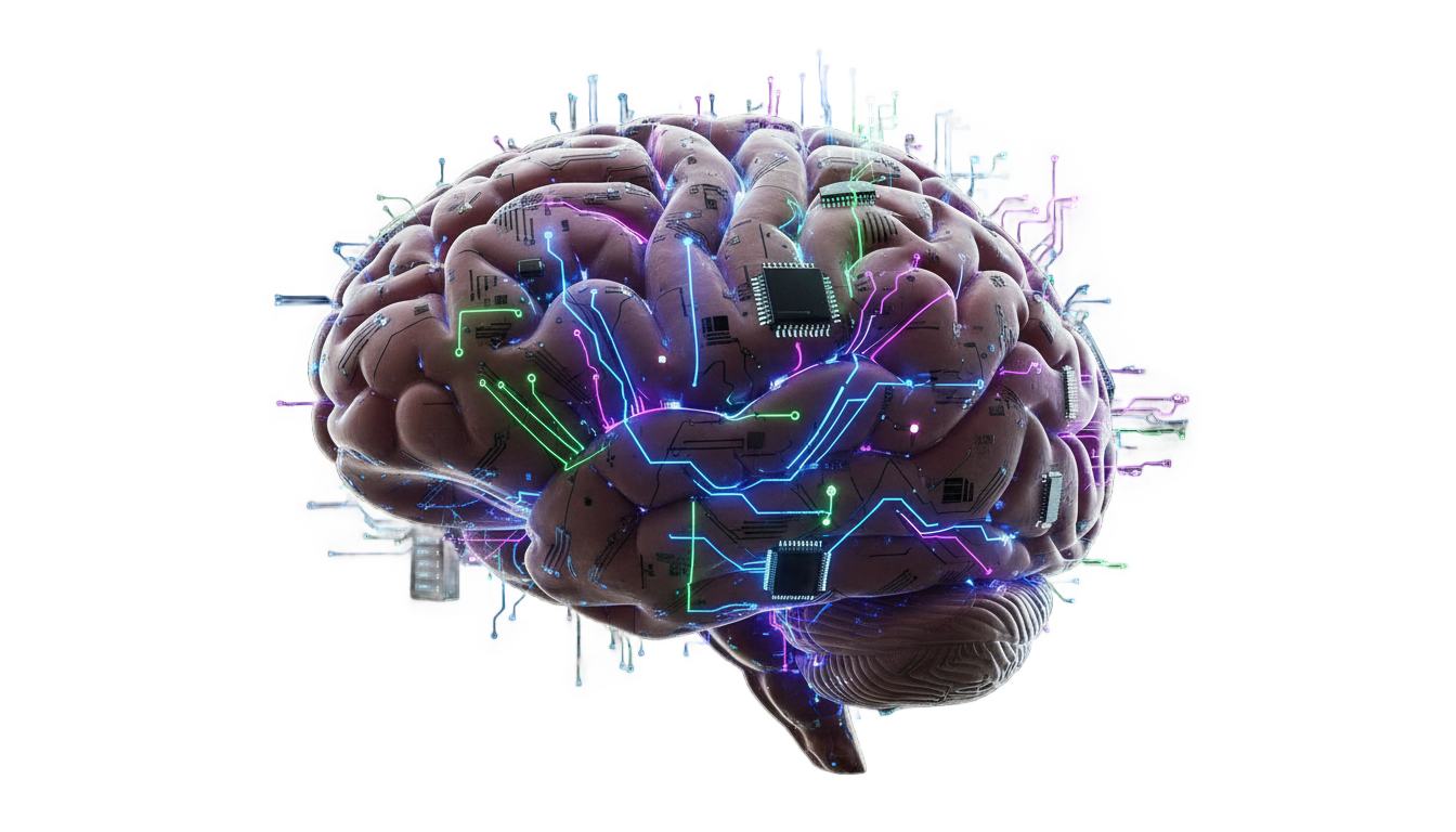 brain technology png PNG transparent background