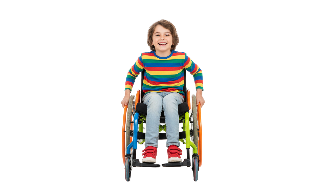 kid in wheelchair png PNG transparent background