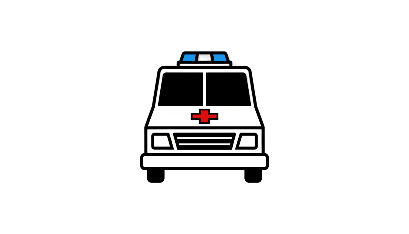 ambulance clipart black and white png PNG transparent background
