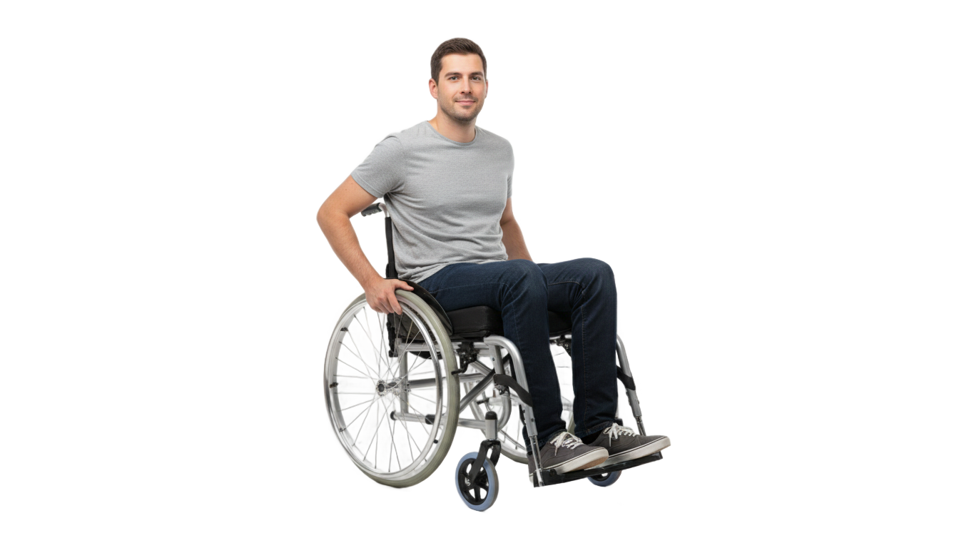 man in wheelchair png PNG transparent background