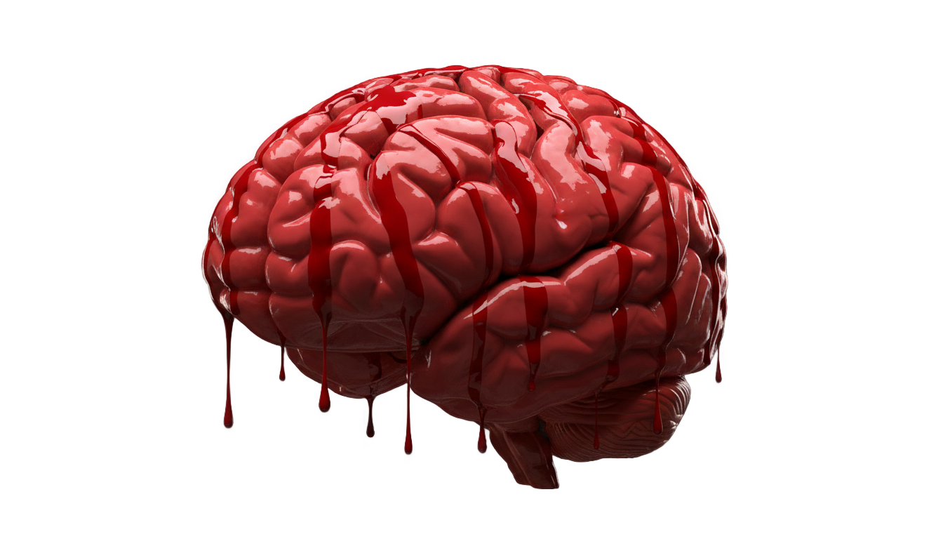 bloody brain png PNG transparent background