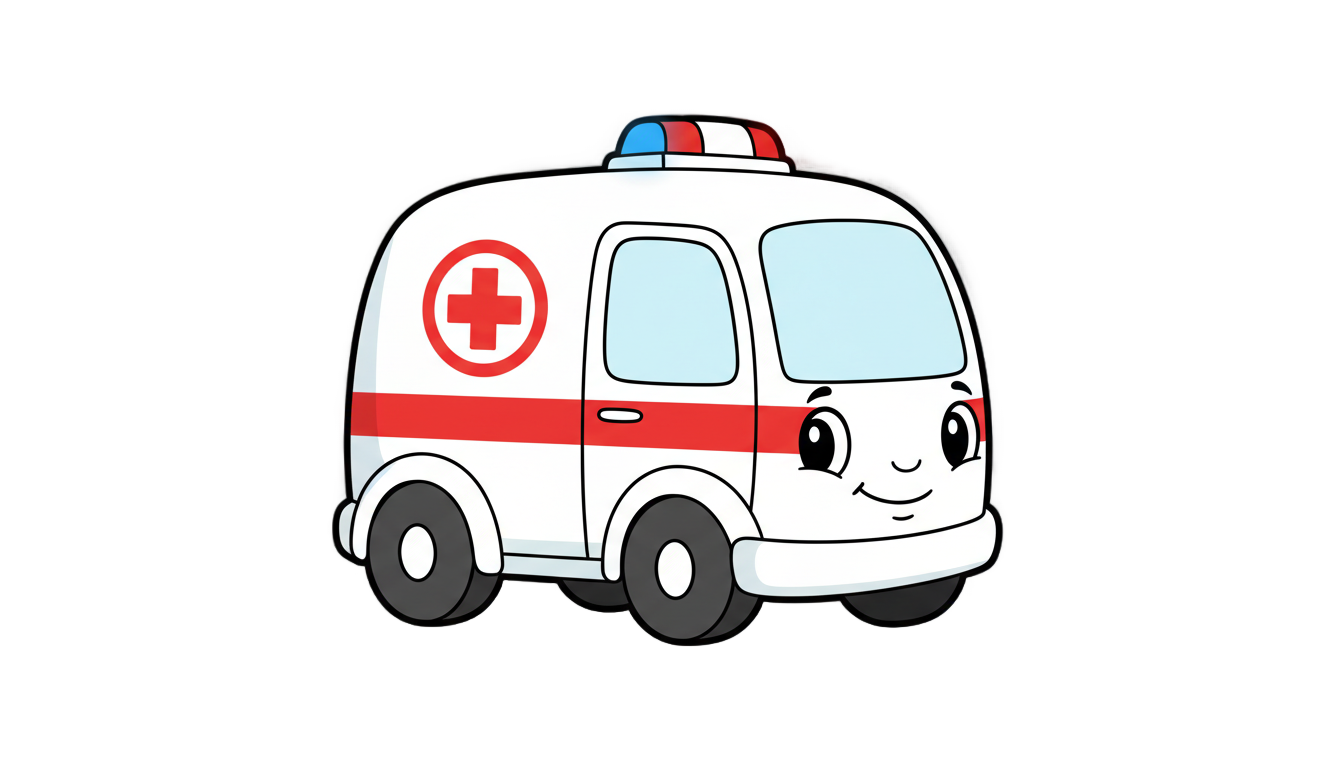 ambulance cartoon png PNG transparent background