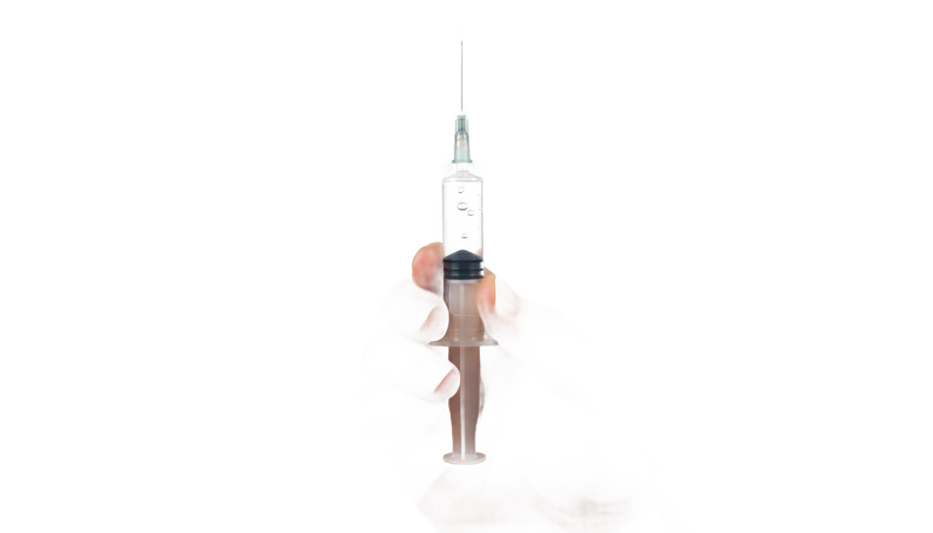 hand holding syringe png PNG transparent background