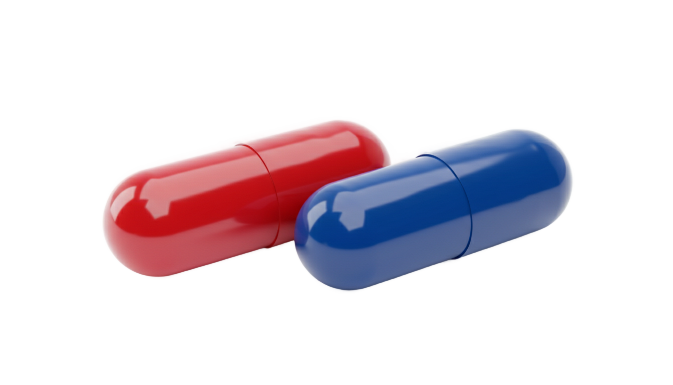 blue pill or red pill png PNG transparent background
