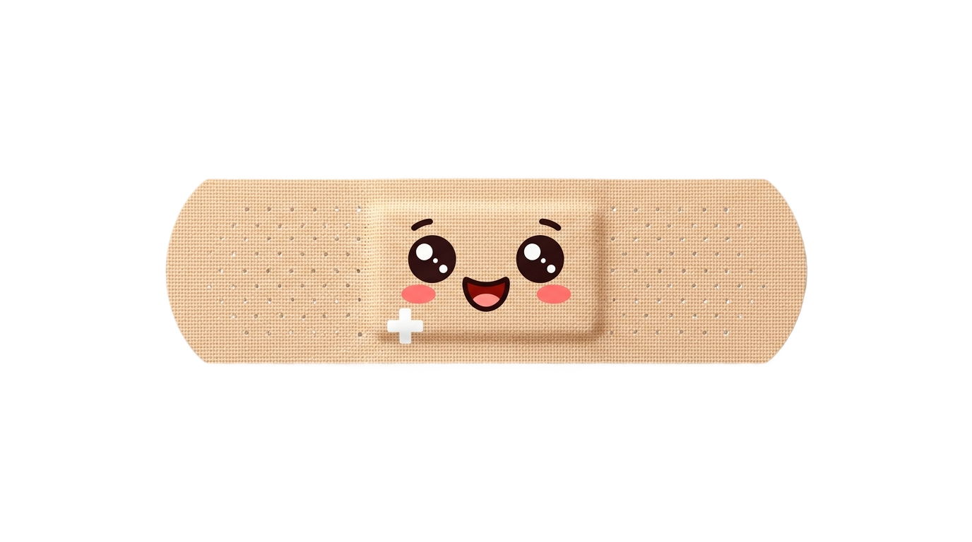 kawaii nose bandage png PNG transparent background