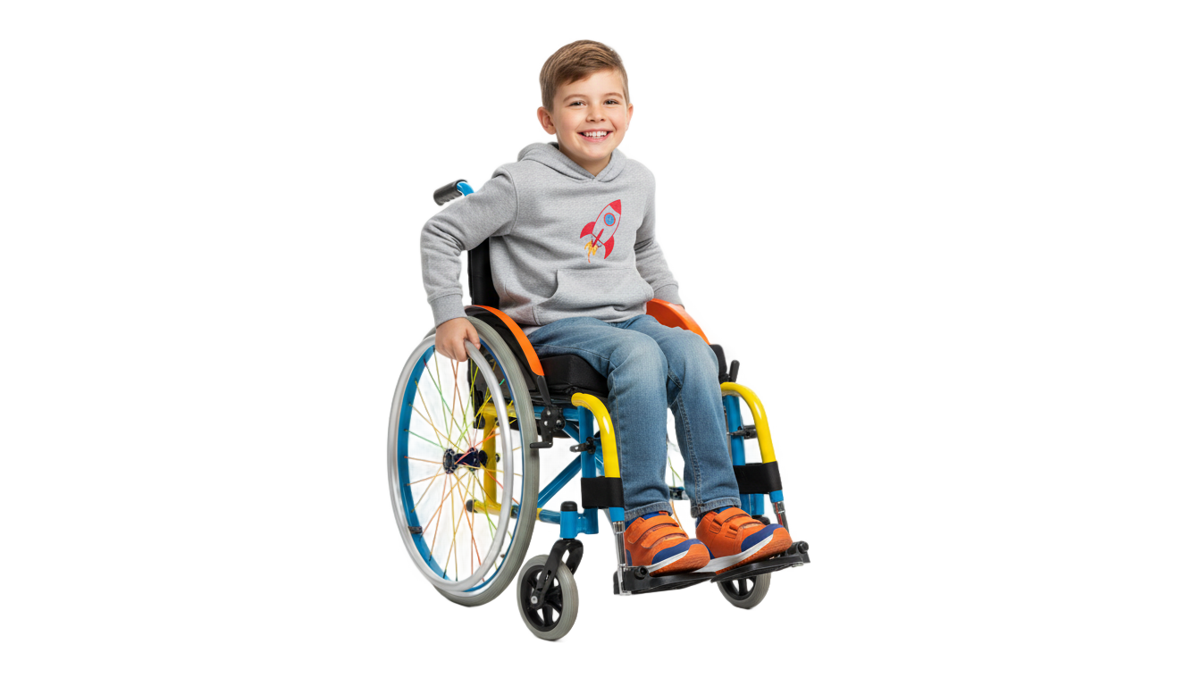 kid in wheelchair png PNG transparent background