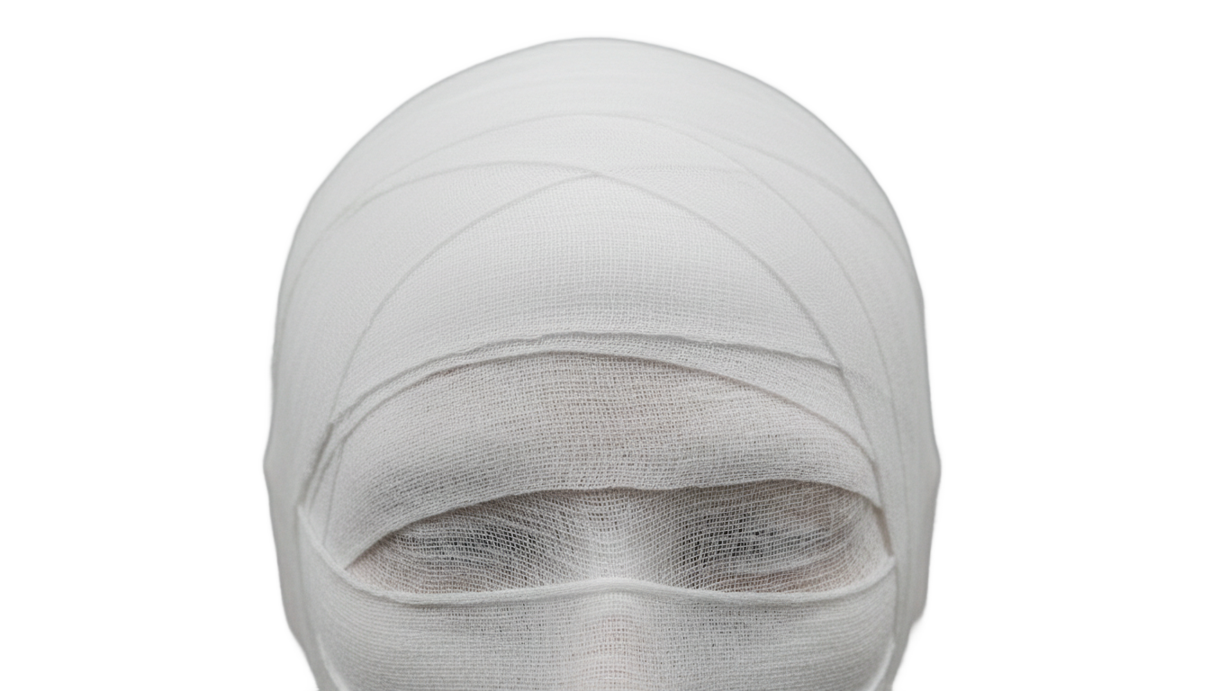 bandage wrapped head bandage png PNG transparent background