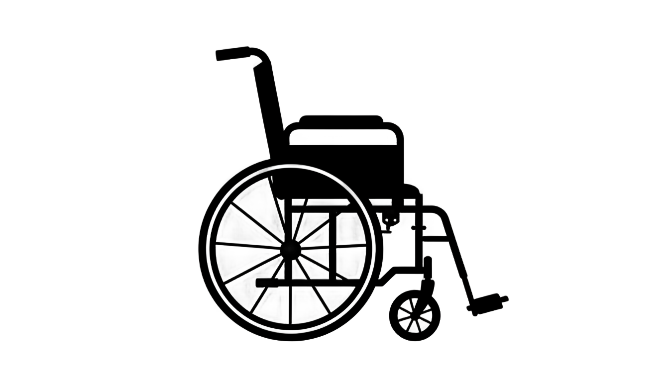 wheelchair silhouette png PNG transparent background