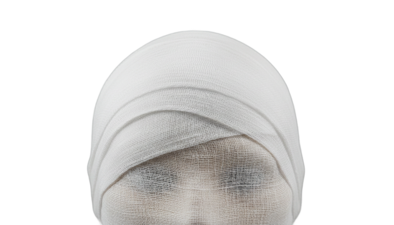 bandage wrapped head bandage png PNG transparent background