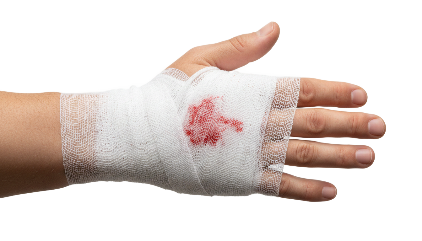 hand blood bandage png PNG transparent background