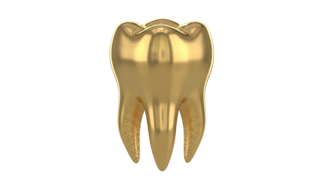golden tooth png PNG transparent background
