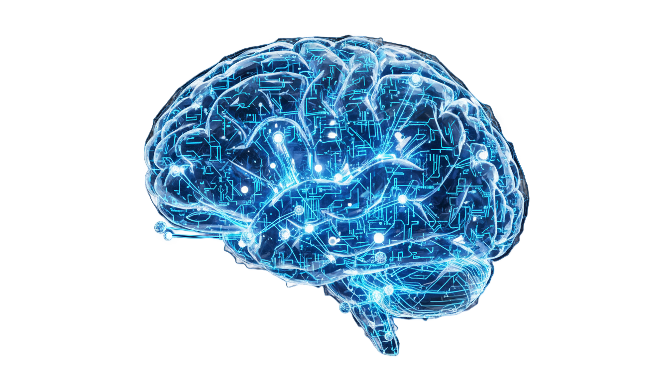 digital brain png PNG transparent background