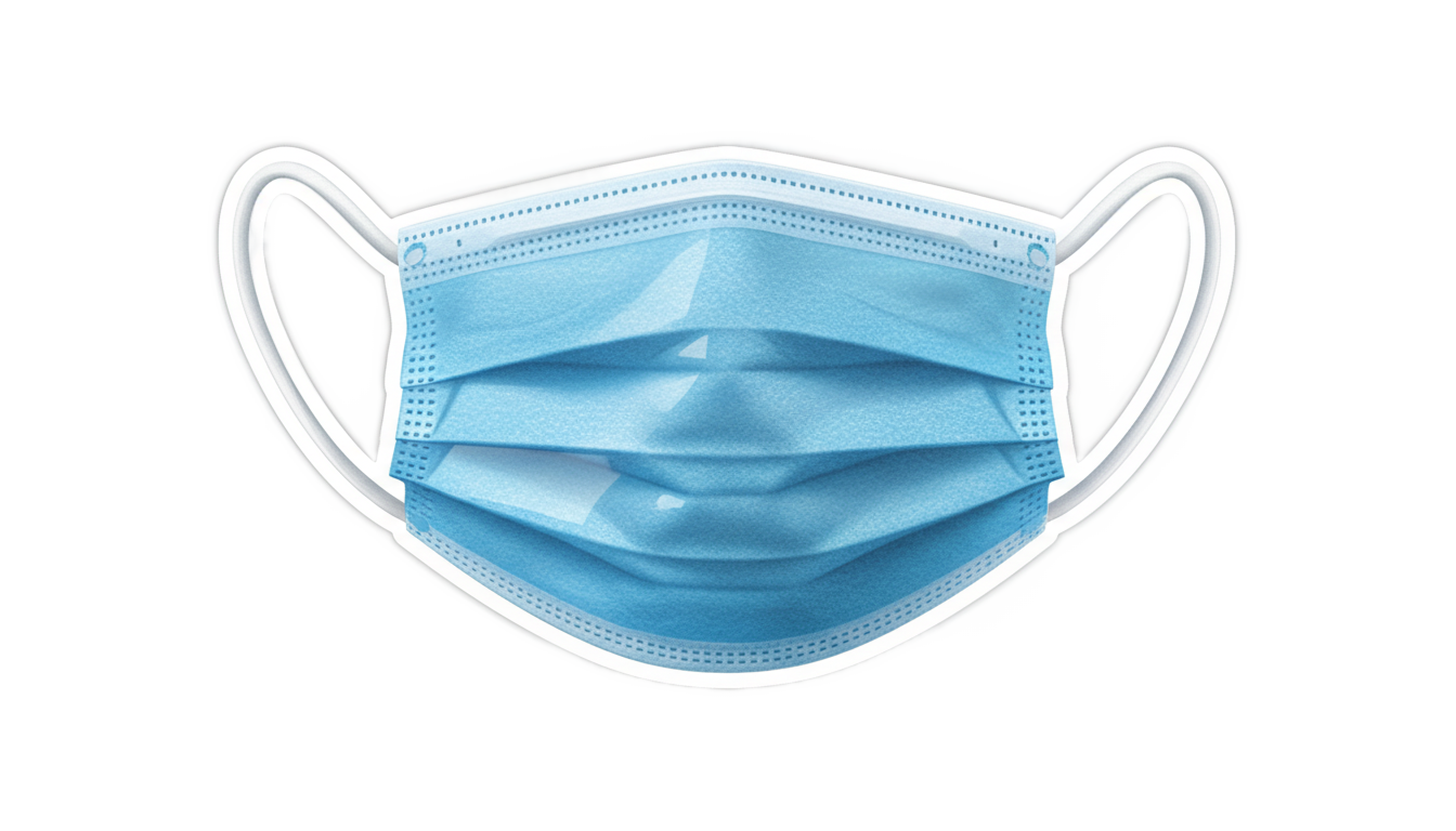face mask sticker png PNG transparent background