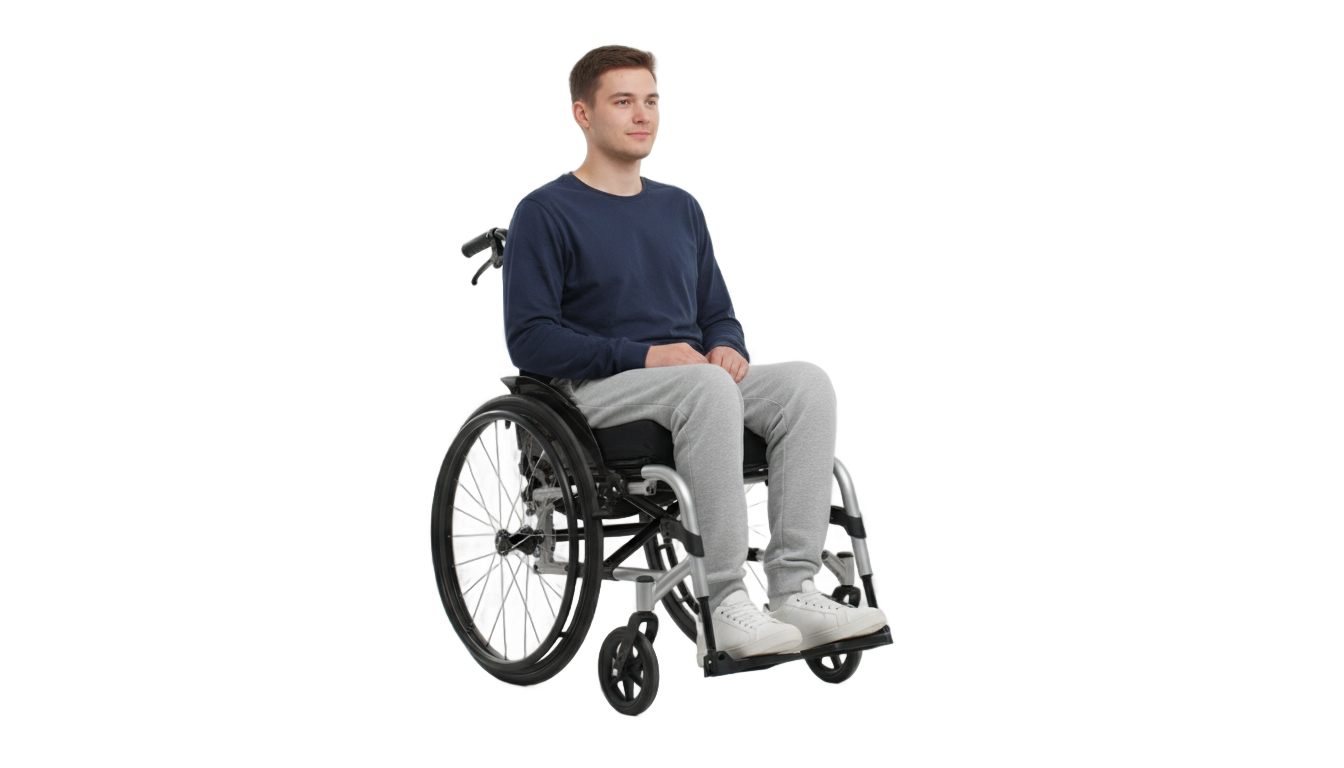 people wheelchair png PNG transparent background