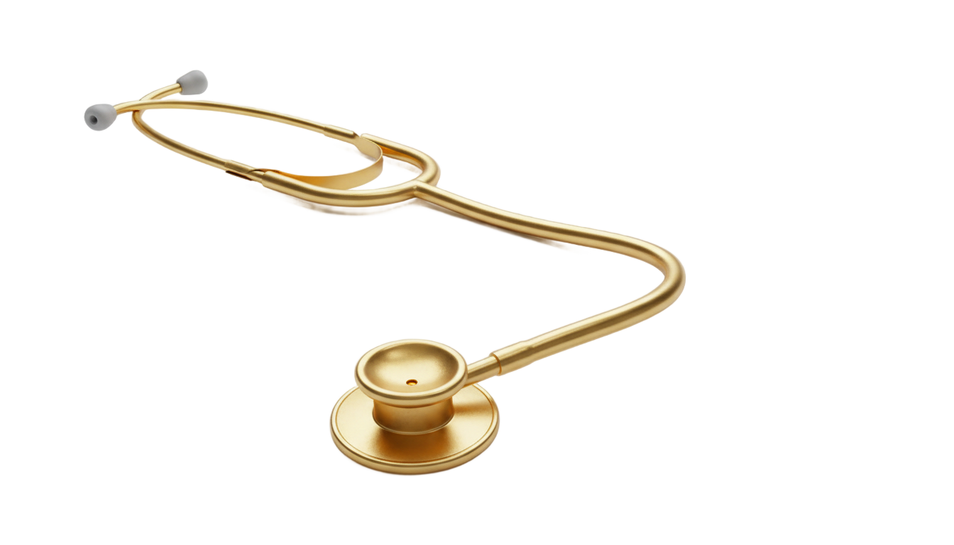 gold stethoscope png PNG transparent background