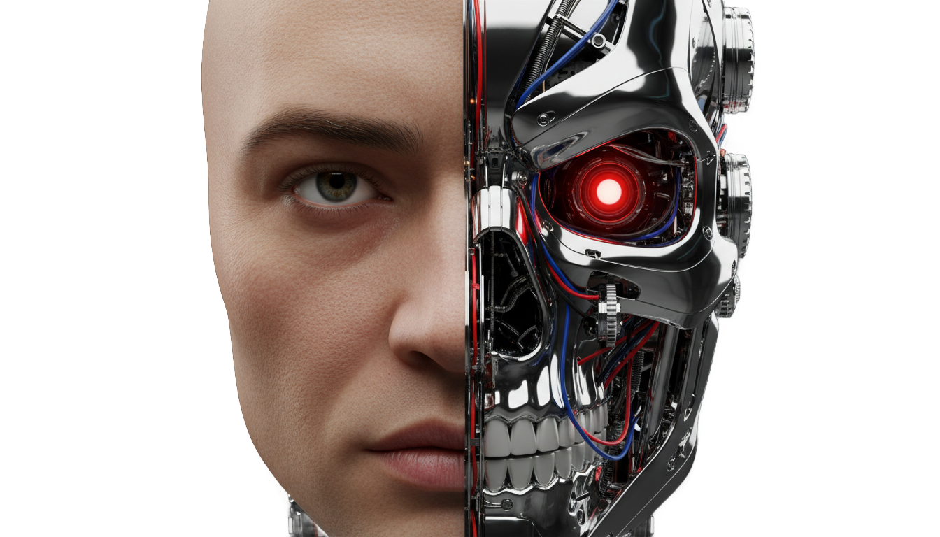 terminator half face mask png PNG transparent background