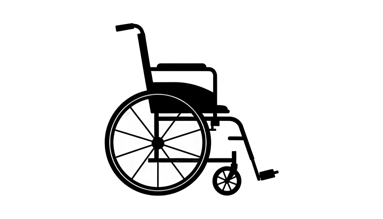 wheelchair silhouette png PNG transparent background