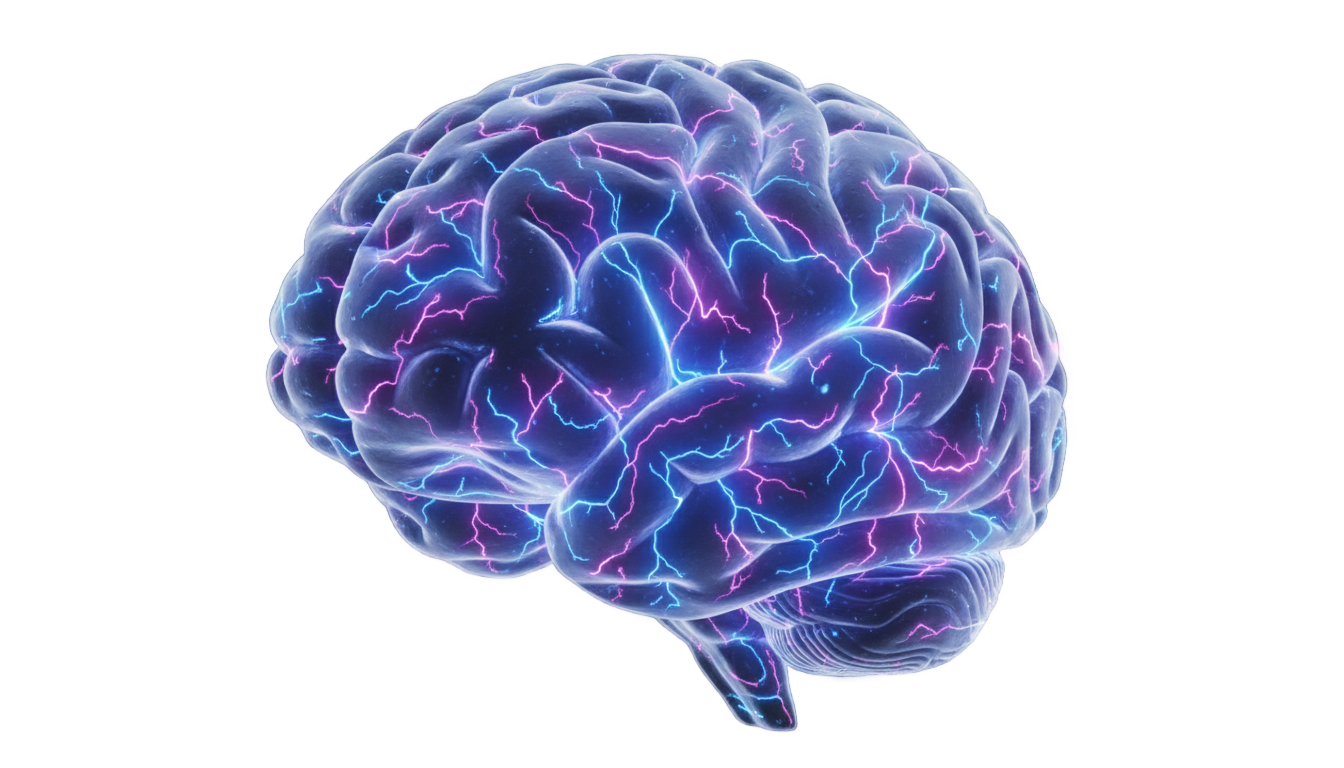 glowing brain png PNG transparent background