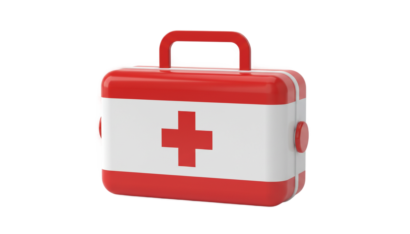 first aid kit cartoon png PNG transparent background