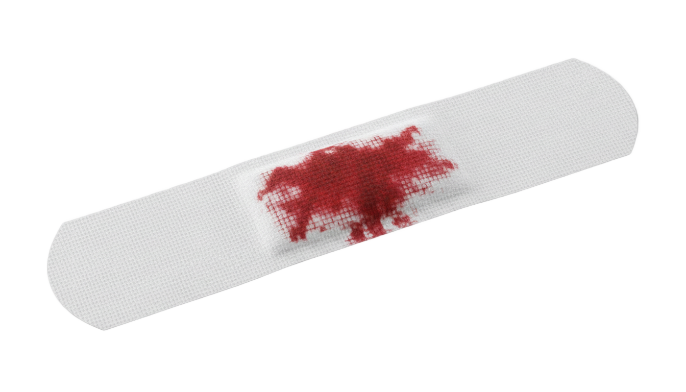 bandage png with blood PNG transparent background