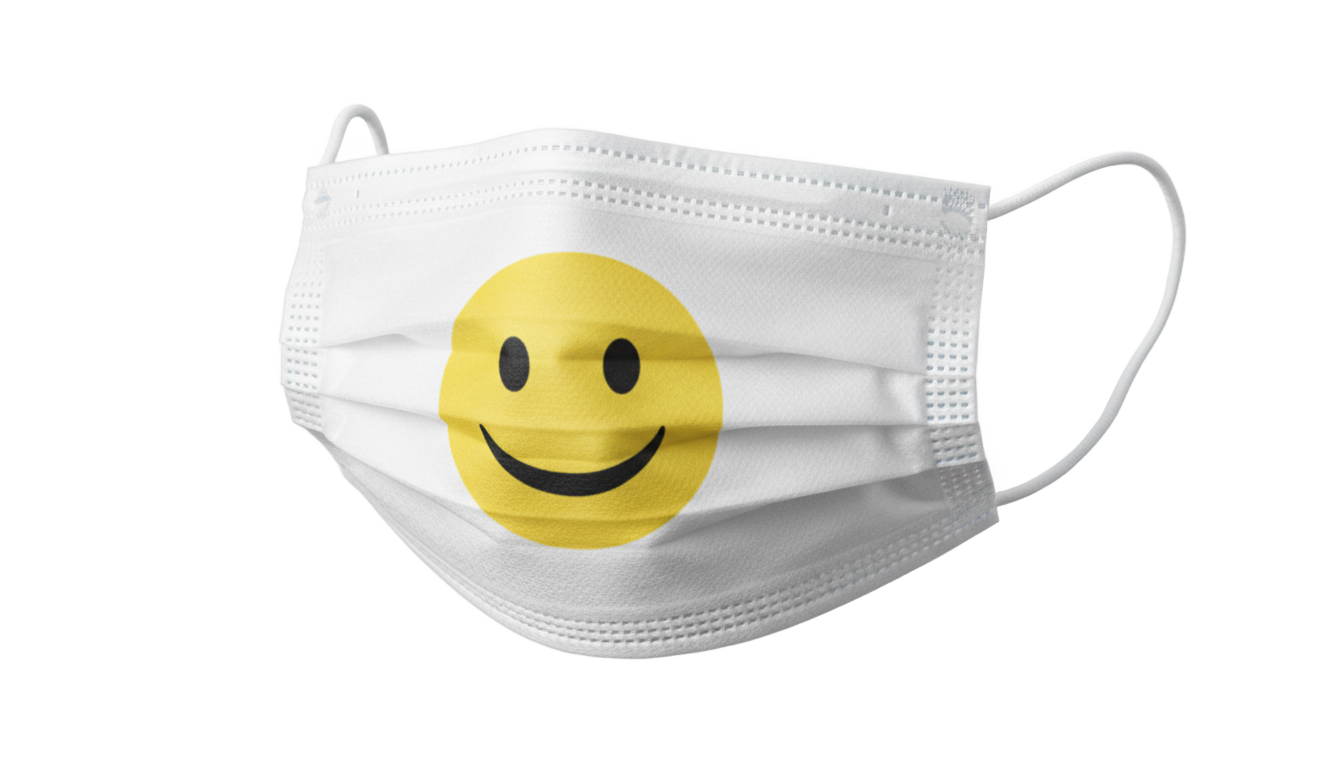 happy face mask png PNG transparent background
