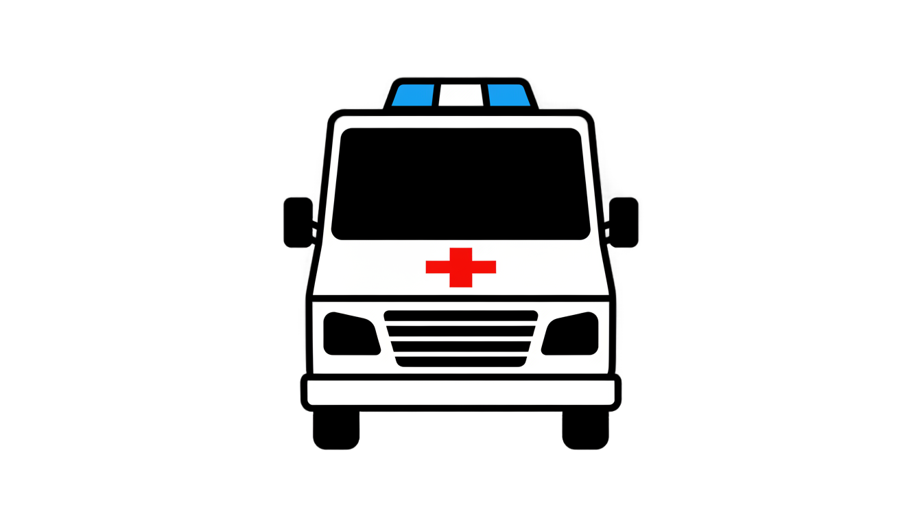 ambulance clipart black and white png PNG transparent background