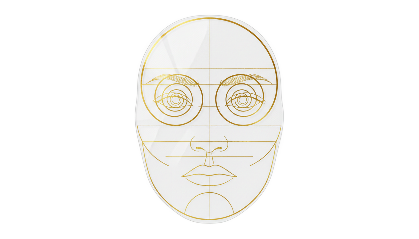 golden ratio face mask png PNG transparent background