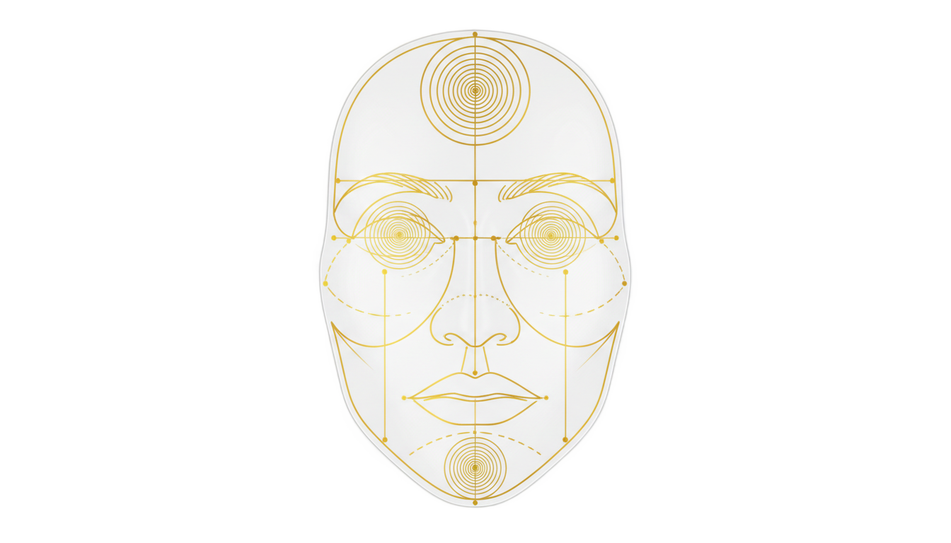 golden ratio face mask png PNG transparent background