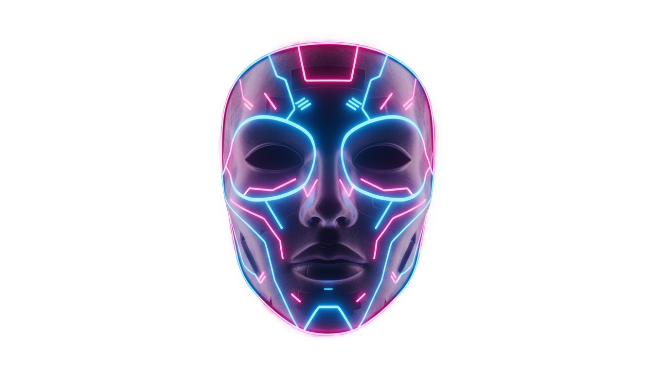 neon face mask png PNG transparent background