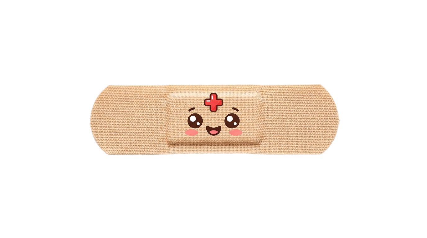 kawaii nose bandage png PNG transparent background
