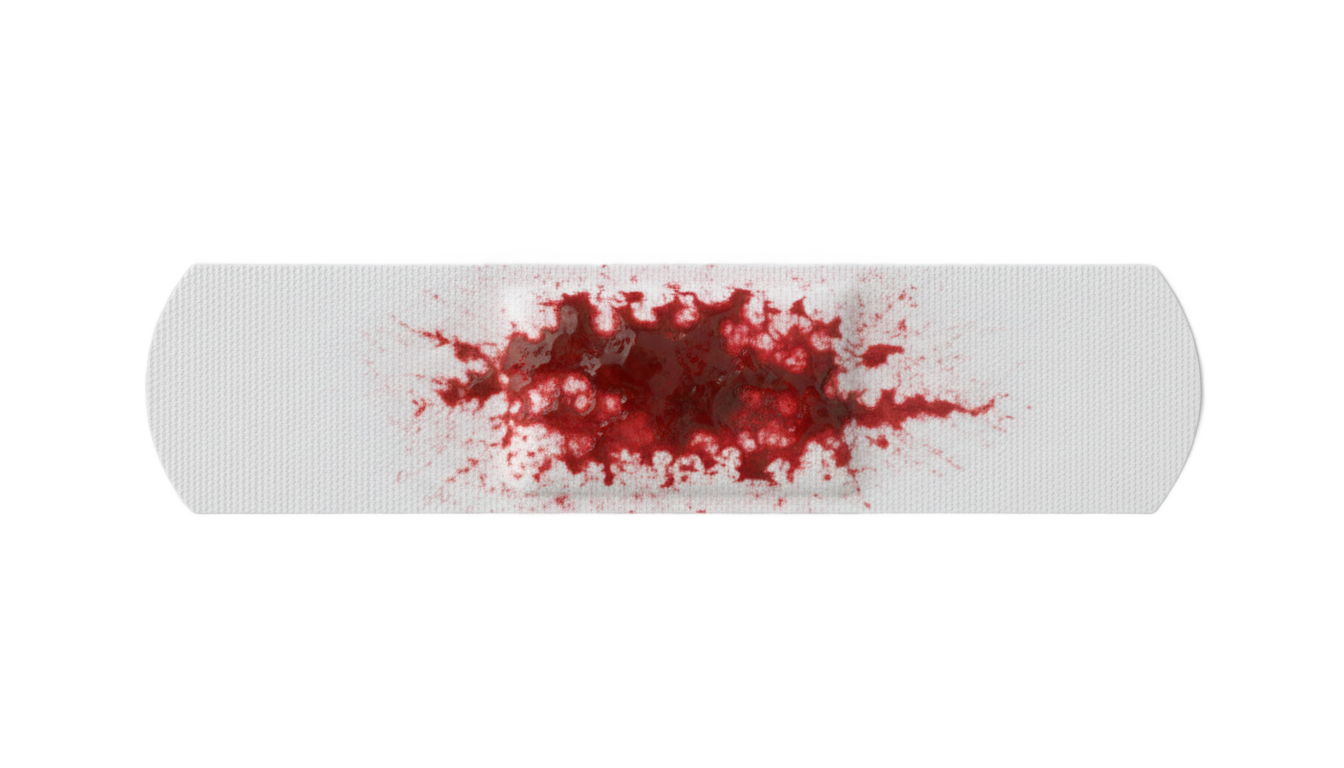 bandage png with blood PNG transparent background