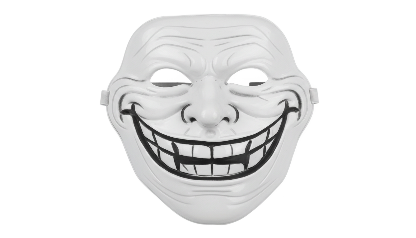 troll face mask png PNG transparent background