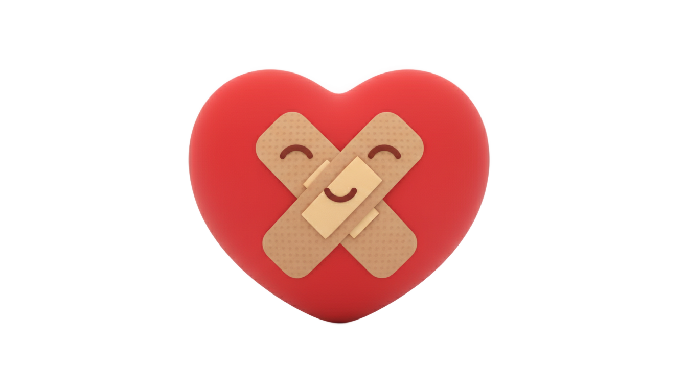 bandage heart emoji png PNG transparent background
