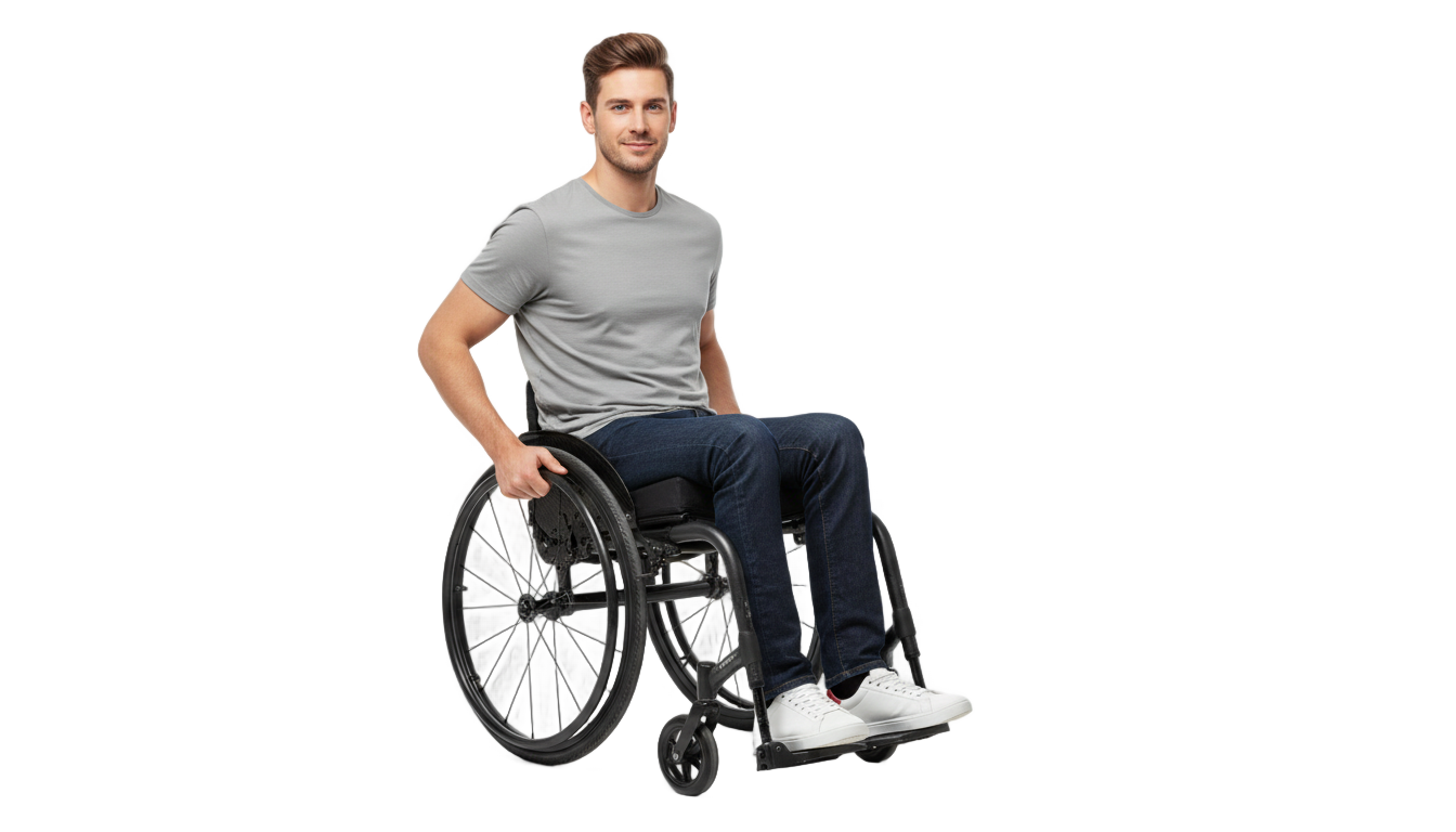 man in wheelchair png PNG transparent background