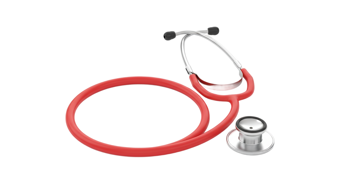 red stethoscope png PNG transparent background