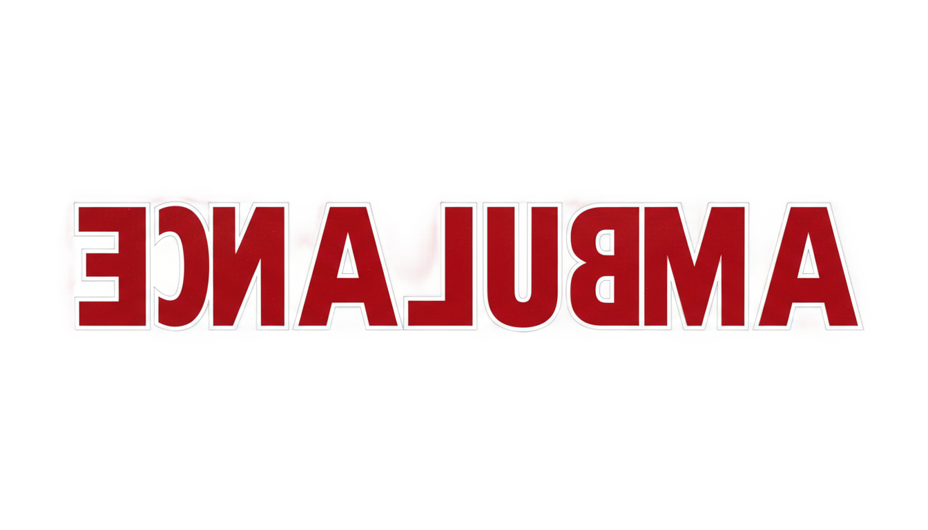 ambulance text png PNG transparent background