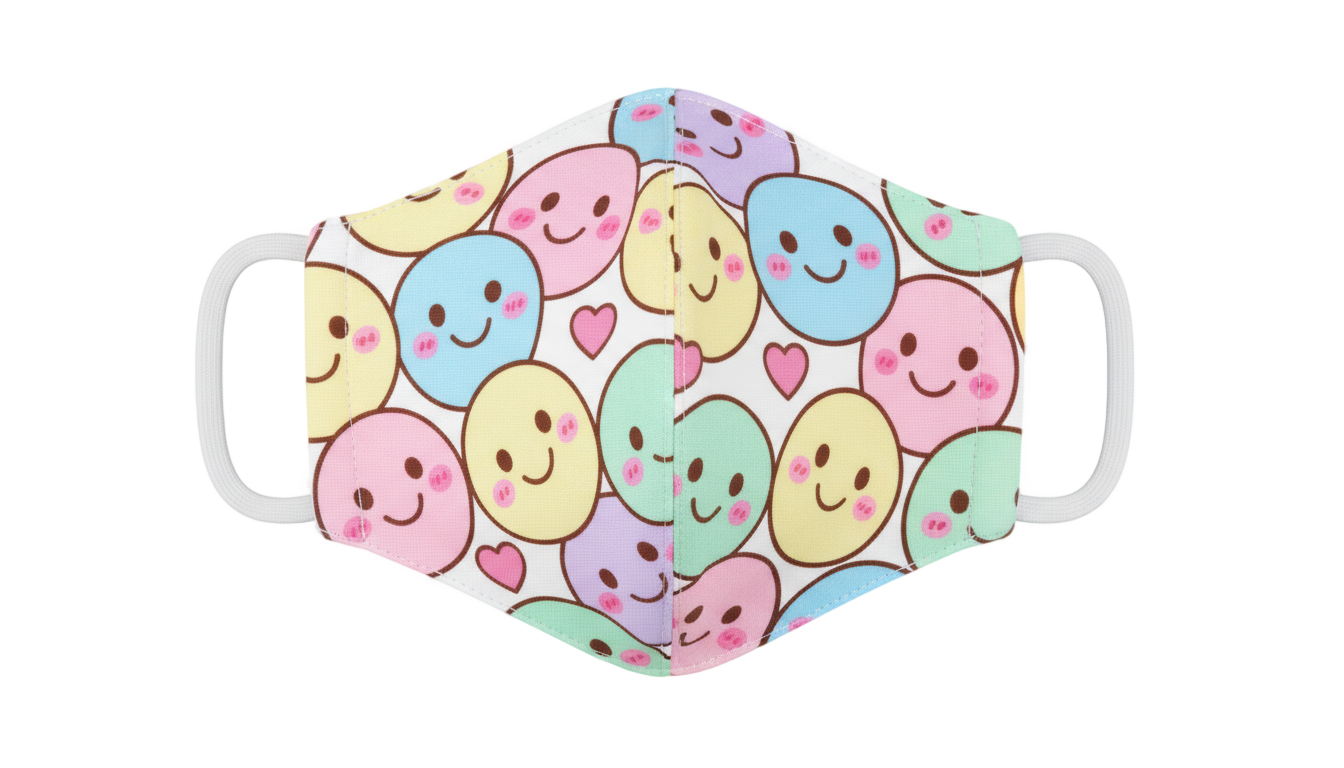cute face mask png PNG transparent background
