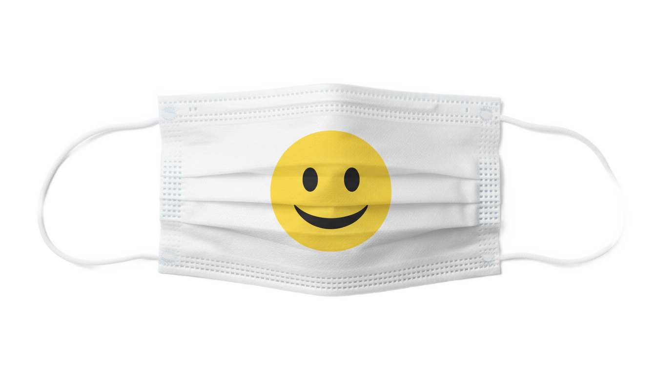 happy face mask png PNG transparent background