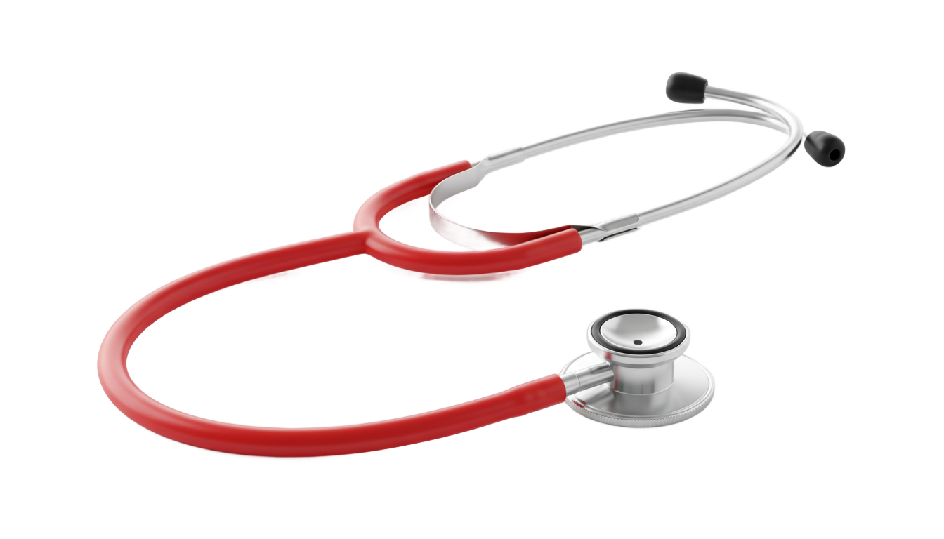 red stethoscope png PNG transparent background