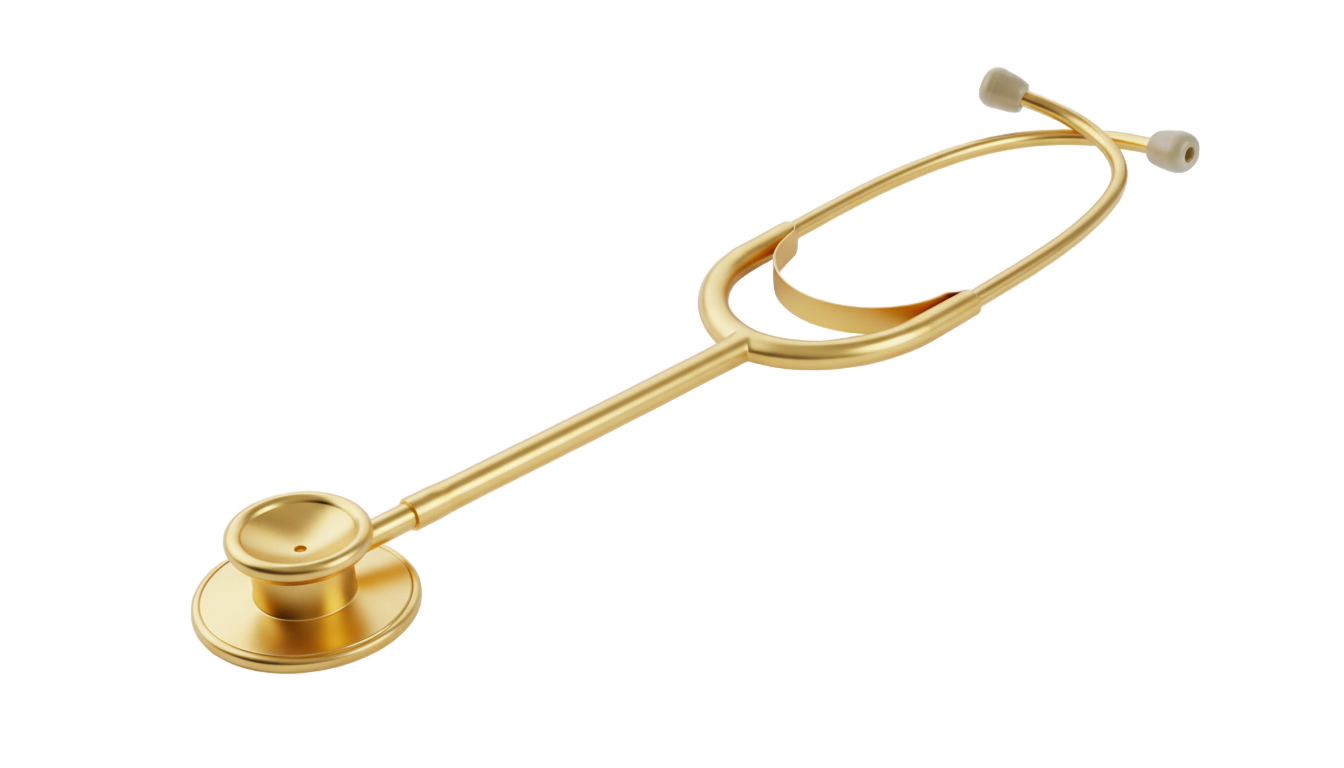 gold stethoscope png PNG transparent background