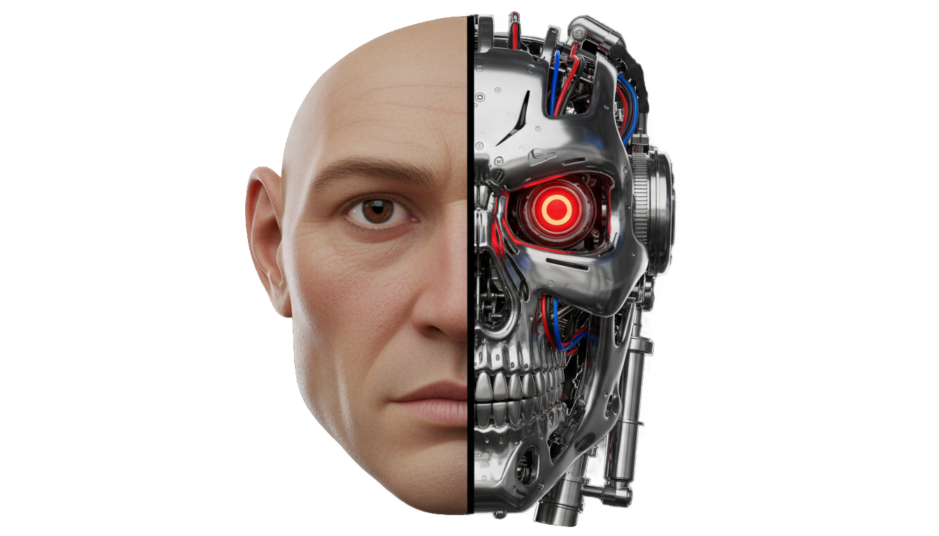 terminator half face mask png PNG transparent background