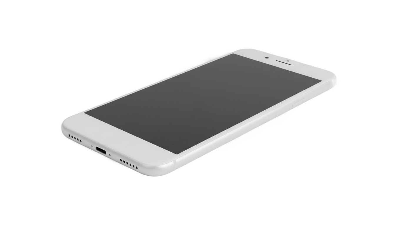white phone mockup png PNG transparent background