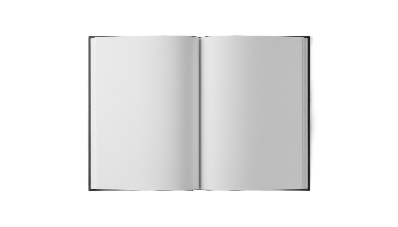 open book mockup png PNG transparent background