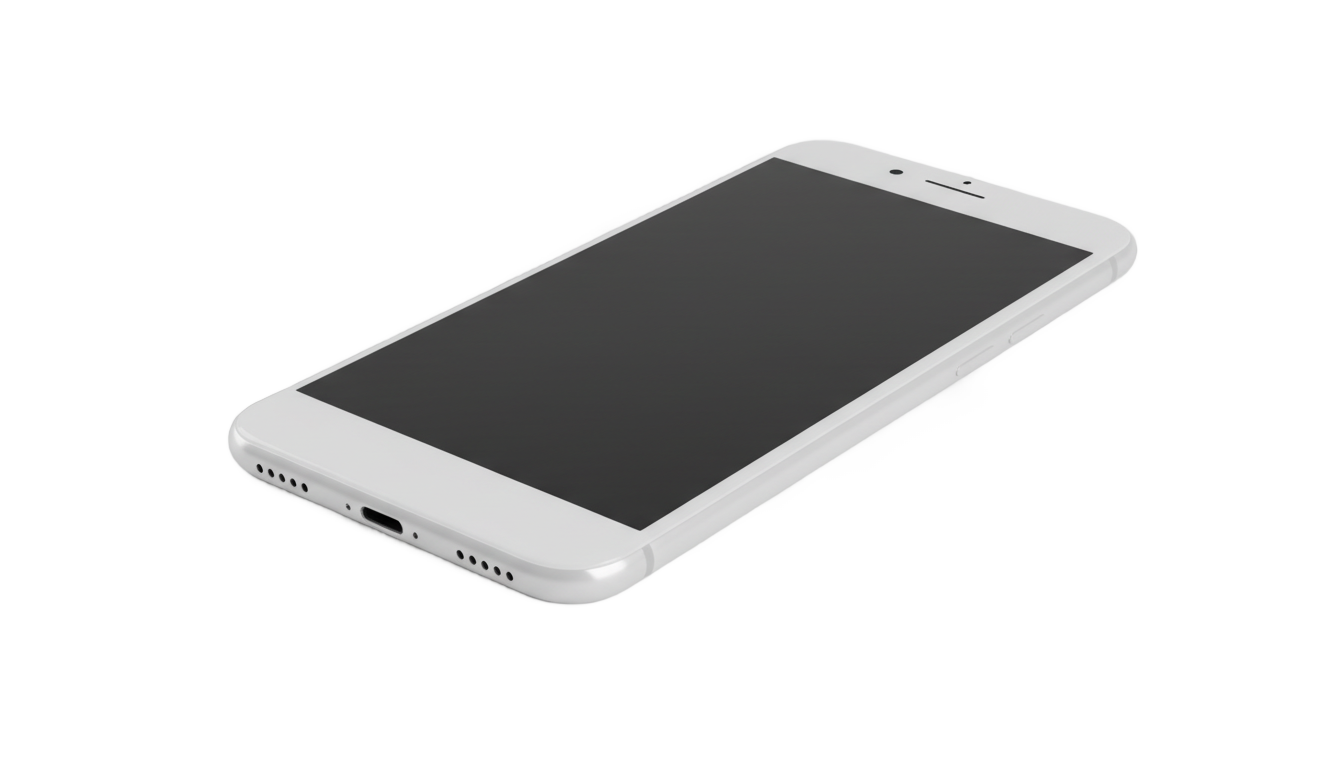 white phone mockup png PNG transparent background